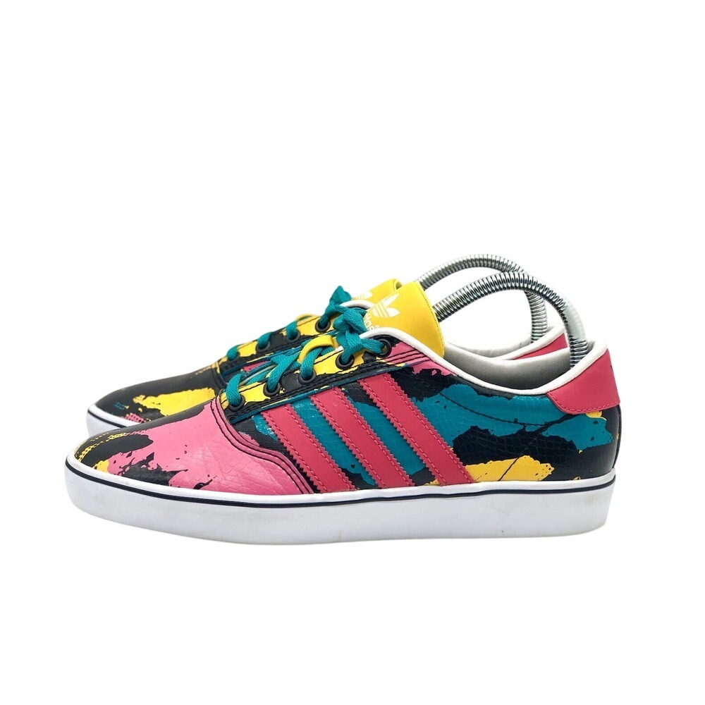 Adidas Embossed Snake Paint Splatter Snakeskin Sneakers Q32940 Womens 7.5 Shoes - Picture 3 of 7